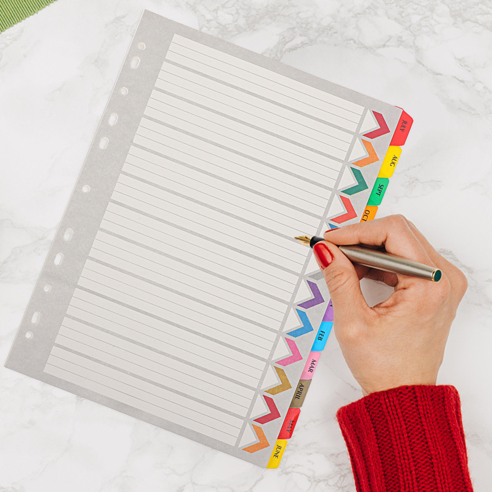 Tab Divider A4 - 12 разделителей для папок формата А4,