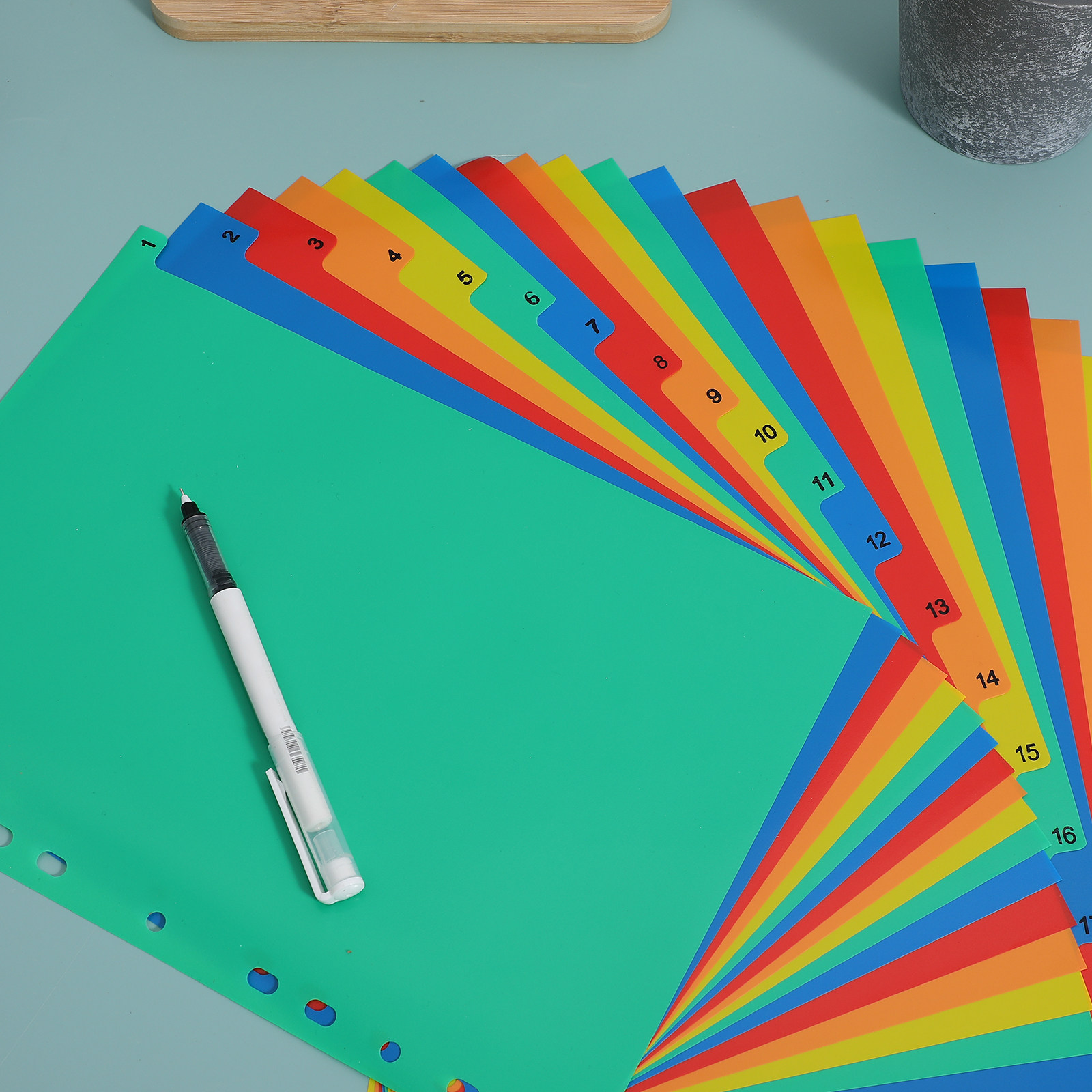 20 цветных пластиковых раздели – обзор и цена Tab Divider A4