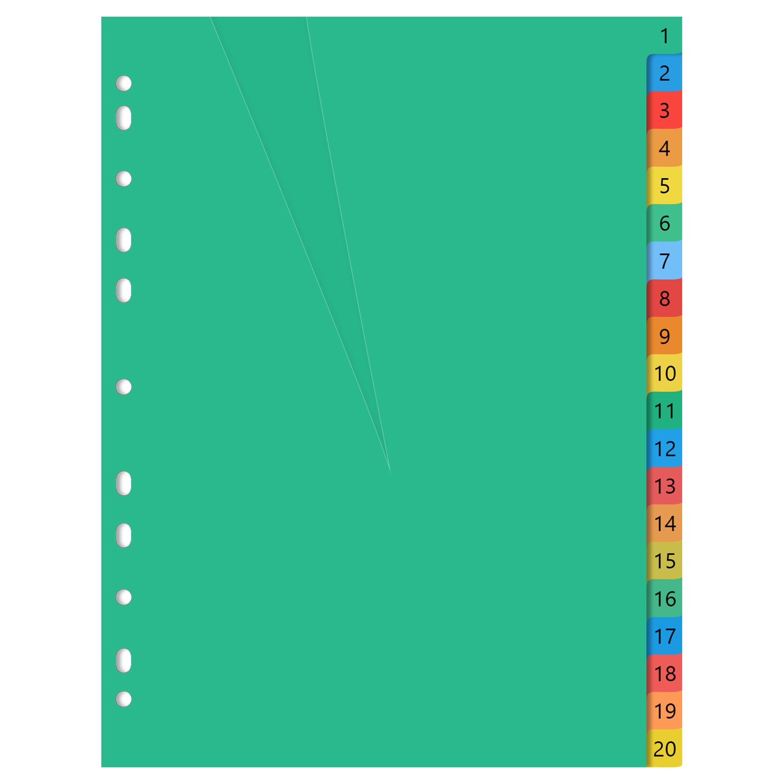 20 цветных пластиковых раздели – обзор и цена Tab Divider A4